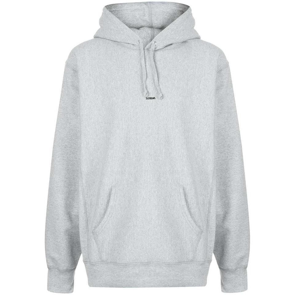 Supreme Gray Micro Logo φουτερ με κουκουλα γκρι | GR110ZG