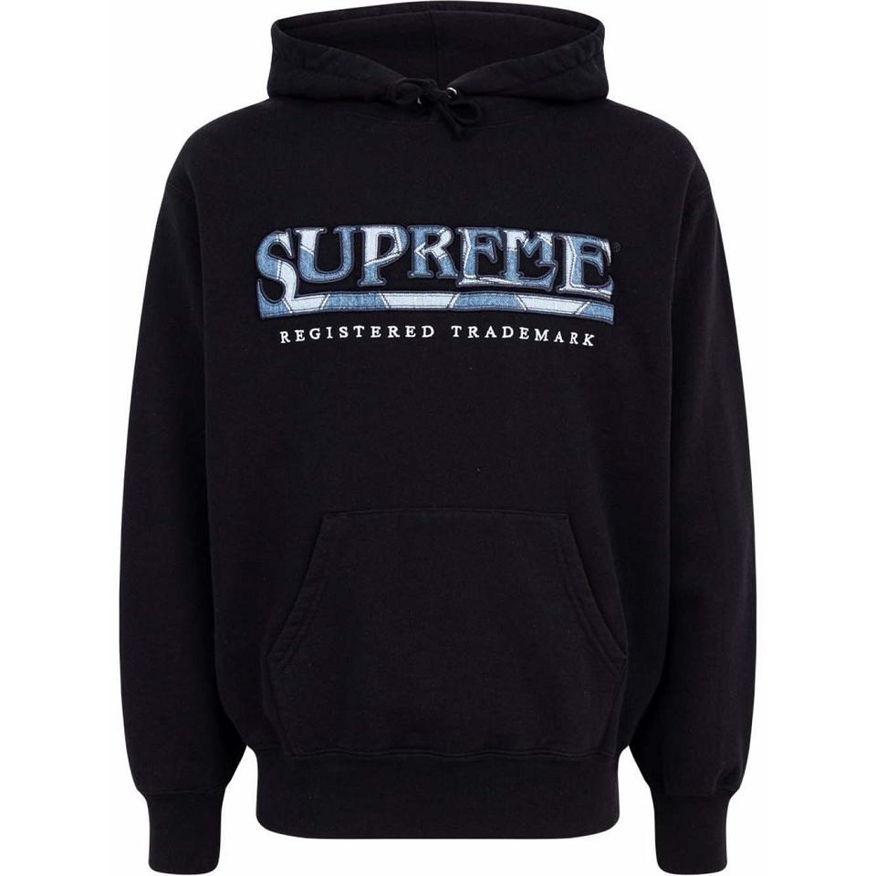 Supreme Logo Embroide φουτερ με κουκουλα μαυρα | GR118WY