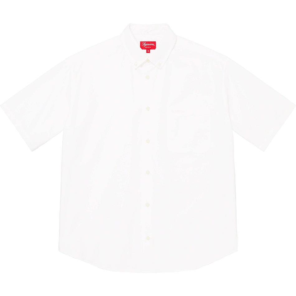 Supreme Loose Fit S/S Oxford πουκαμισα ασπρα | GR208FM