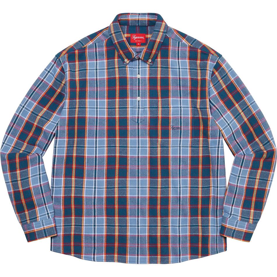 Supreme Pullover Plaid Flannel πουκαμισα μπλε | GR211JJ