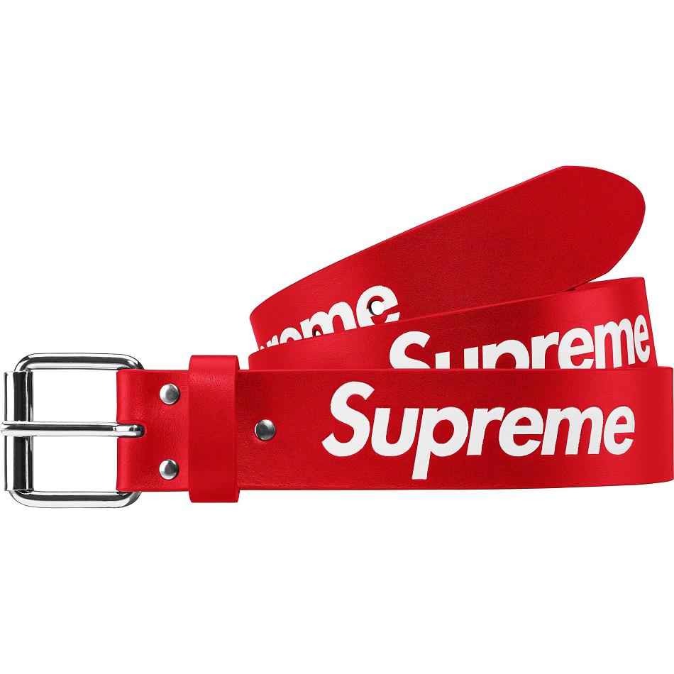 Supreme Repeat δερματινα Belt ζωνη κοκκινα | GR428MA