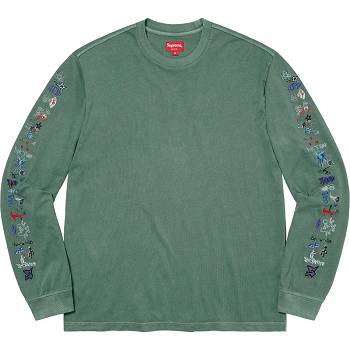 Supreme AOI Icons L/S Top Πουλόβερ πρασινο | GR278YU