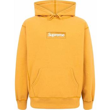 Supreme Box Logo φουτερ με κουκουλα κίτρινα | GR103DN