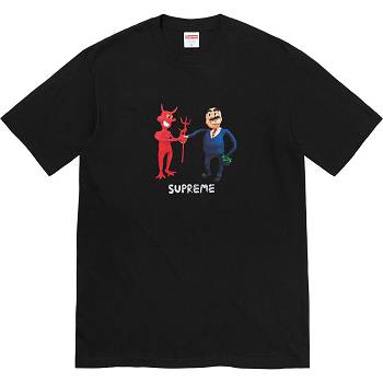 Supreme Business Tee μπλουζακια μαυρα | GR378WY