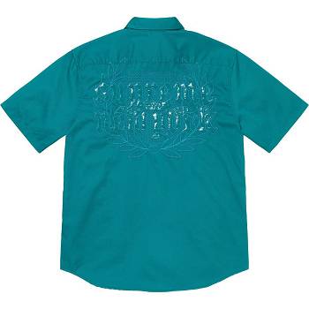 Supreme Croc Patch S/S Εργασίας πουκαμισα Aqua | GR206SO