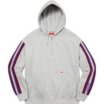 Supreme Half Zip Κουκουλοφόρος Φούτερ γκρι | GR299QZ