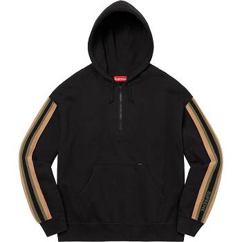 Supreme Half Zip Κουκουλοφόρος Φούτερ μαυρα | GR298MA