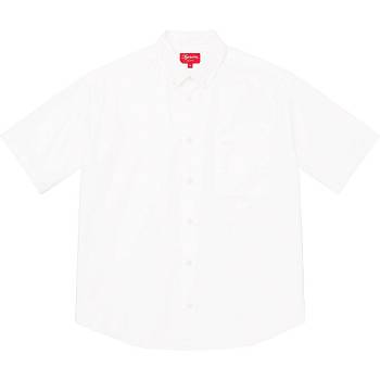 Supreme Loose Fit S/S Oxford πουκαμισα ασπρα | GR208FM