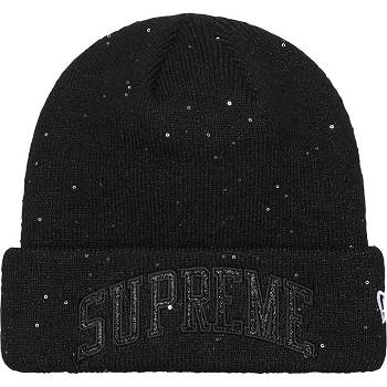 Supreme New Era® Metallic Arc Beanie καπελα μαυρα | GR445JJ