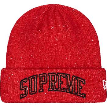 Supreme New Era® Metallic Arc Beanie καπελα κοκκινα | GR447LH