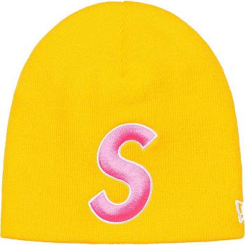 Supreme New Era® S Logo Beanie καπελα κίτρινα | GR438PQ