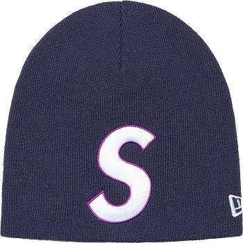 Supreme New Era® S Logo Beanie καπελα μπλε | GR442FM