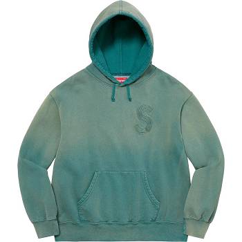 Supreme Overdyed S Logo Κουκουλοφόρος Φούτερ σκουρο μπλε | GR311DN