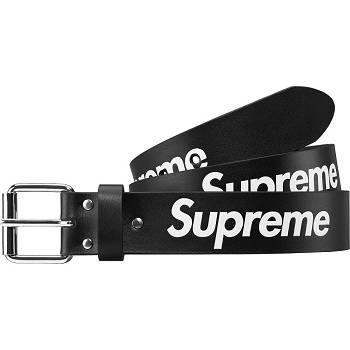 Supreme Repeat δερματινα Belt ζωνη μαυρα | GR429QZ