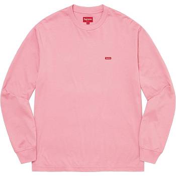 Supreme Small Box L/S Tee Πουλόβερ ροζ | GR247QZ