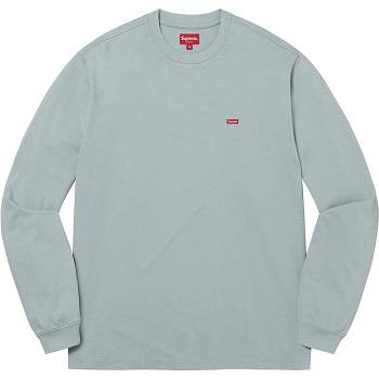 Supreme Small Box L/S Tee Πουλόβερ τυρκουάζ | GR246MA