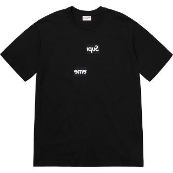 Supreme x CDG Split Box Logo μπλουζακια μαυρα | GR397XF